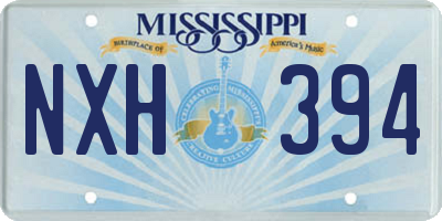 MS license plate NXH394