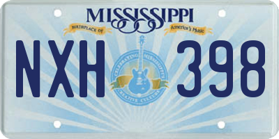 MS license plate NXH398