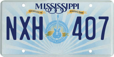 MS license plate NXH407