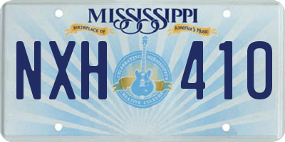 MS license plate NXH410