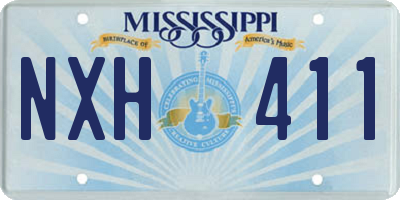 MS license plate NXH411