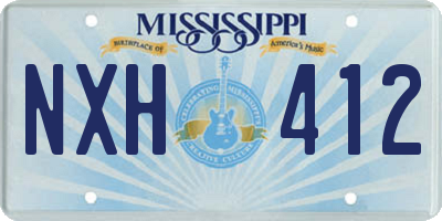 MS license plate NXH412