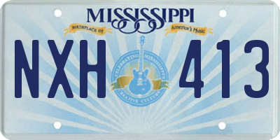 MS license plate NXH413
