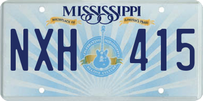 MS license plate NXH415