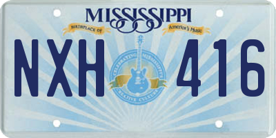 MS license plate NXH416