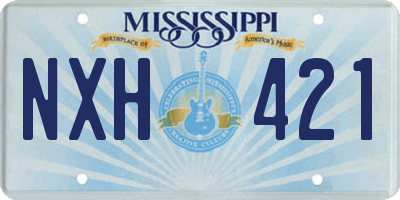 MS license plate NXH421