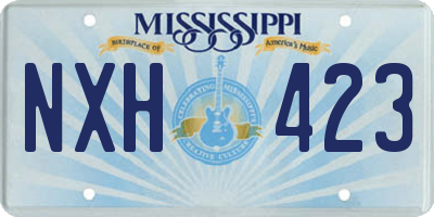 MS license plate NXH423