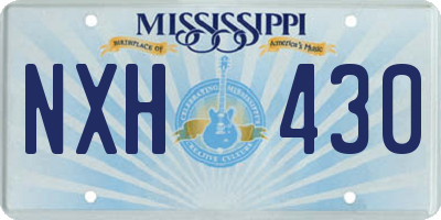 MS license plate NXH430