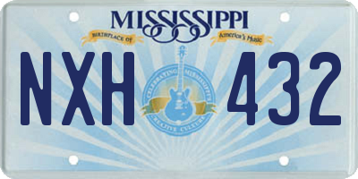 MS license plate NXH432