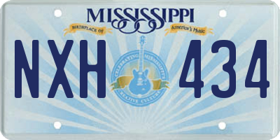 MS license plate NXH434