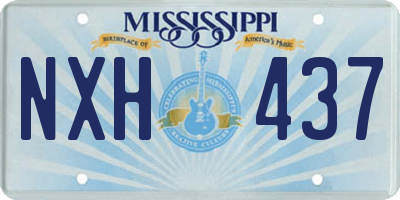 MS license plate NXH437