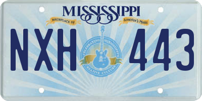 MS license plate NXH443