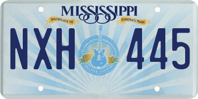 MS license plate NXH445