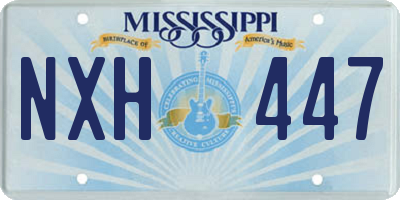 MS license plate NXH447
