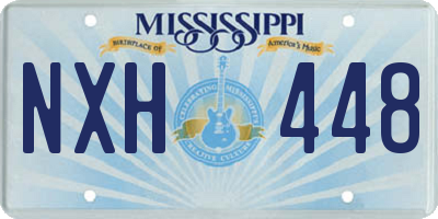 MS license plate NXH448