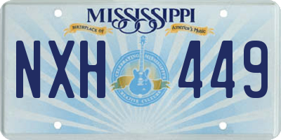 MS license plate NXH449