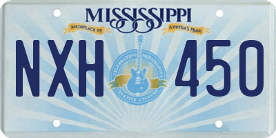 MS license plate NXH450