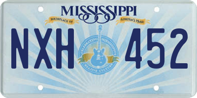 MS license plate NXH452