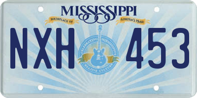 MS license plate NXH453