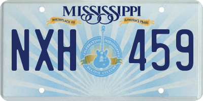 MS license plate NXH459