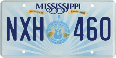 MS license plate NXH460