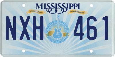 MS license plate NXH461