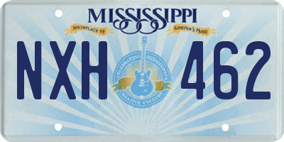 MS license plate NXH462