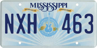 MS license plate NXH463
