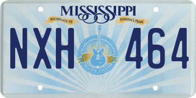 MS license plate NXH464