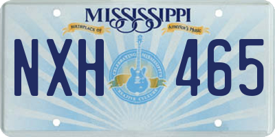 MS license plate NXH465