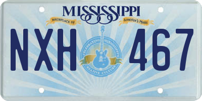 MS license plate NXH467