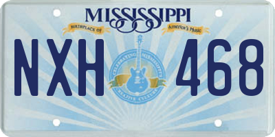 MS license plate NXH468