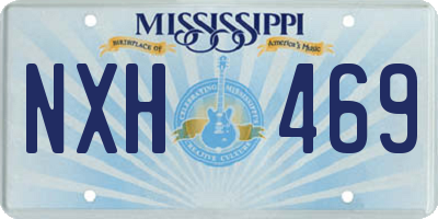 MS license plate NXH469