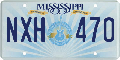 MS license plate NXH470