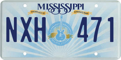 MS license plate NXH471