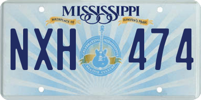 MS license plate NXH474