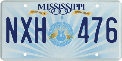 MS license plate NXH476