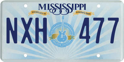 MS license plate NXH477