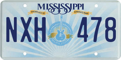 MS license plate NXH478