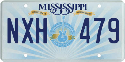 MS license plate NXH479