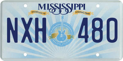 MS license plate NXH480