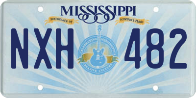 MS license plate NXH482