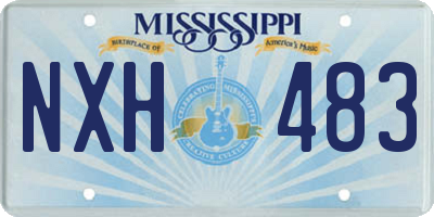 MS license plate NXH483