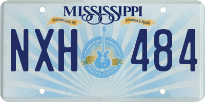 MS license plate NXH484