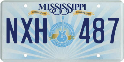 MS license plate NXH487