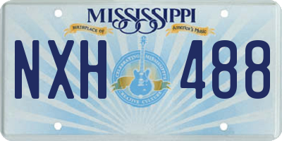 MS license plate NXH488