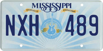 MS license plate NXH489