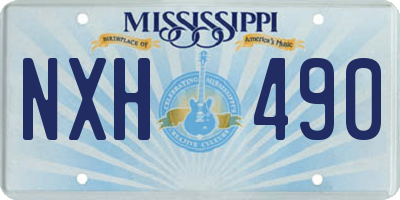 MS license plate NXH490