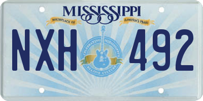 MS license plate NXH492