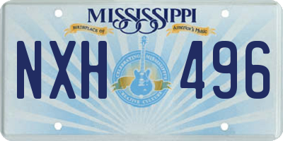 MS license plate NXH496